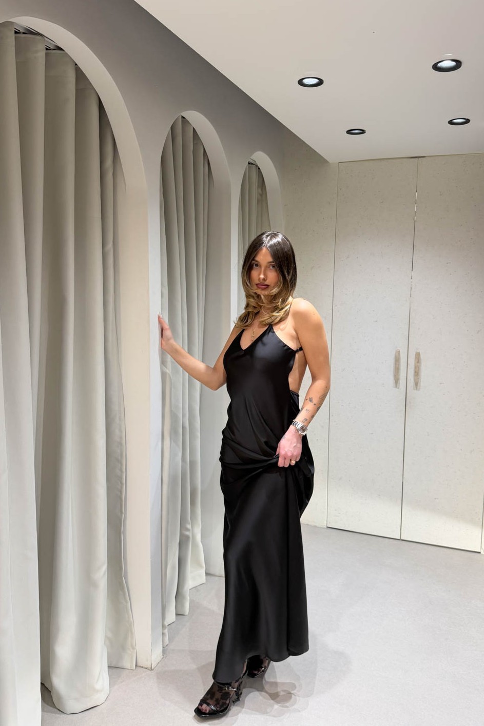 Φόρεμα Σατέν Maxi