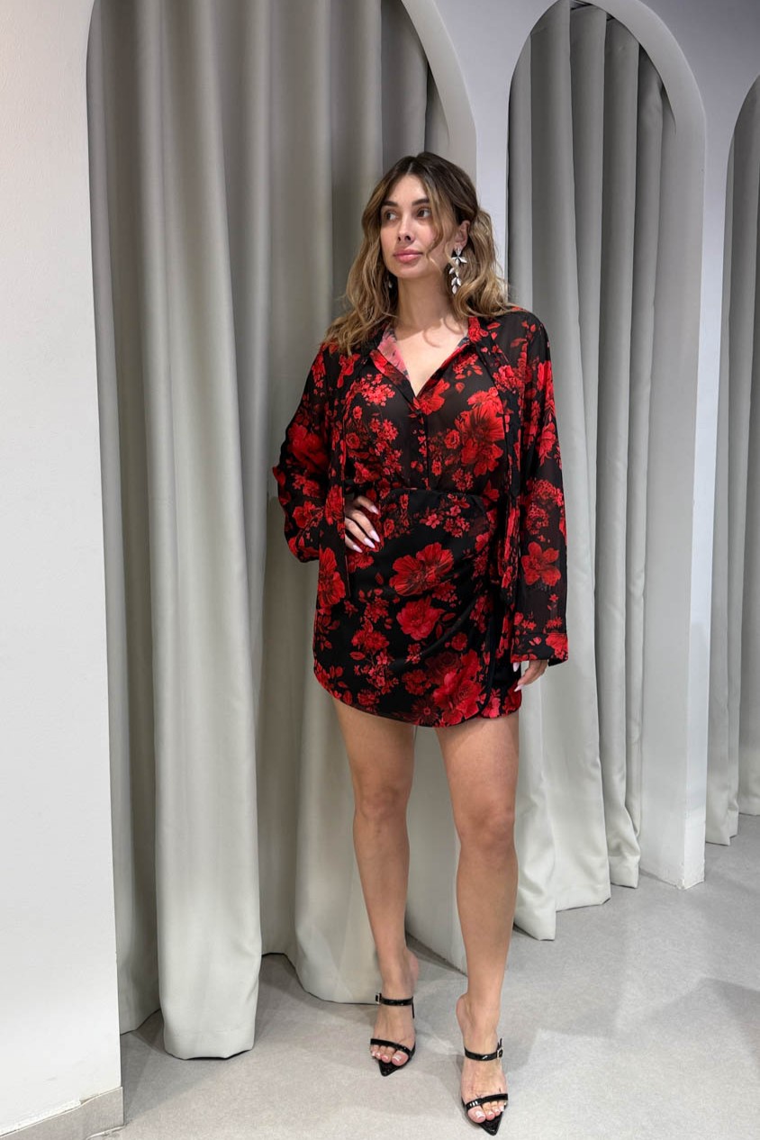 Σετ Φούστα με Πουκάμισο Floral