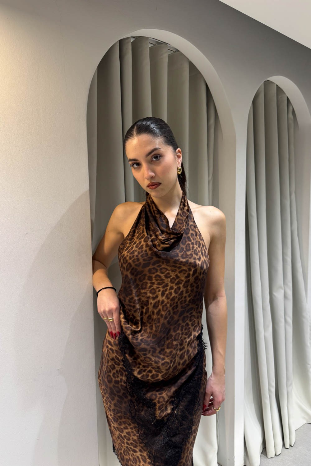 Μπλούζα Σατέν Λεοπάρ