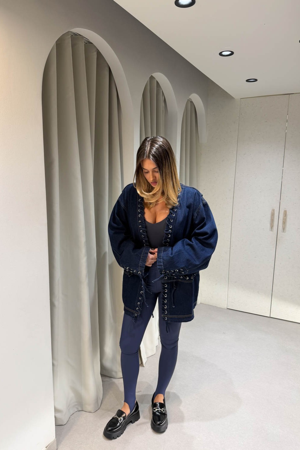 Jean Jacket με Κορδόνια