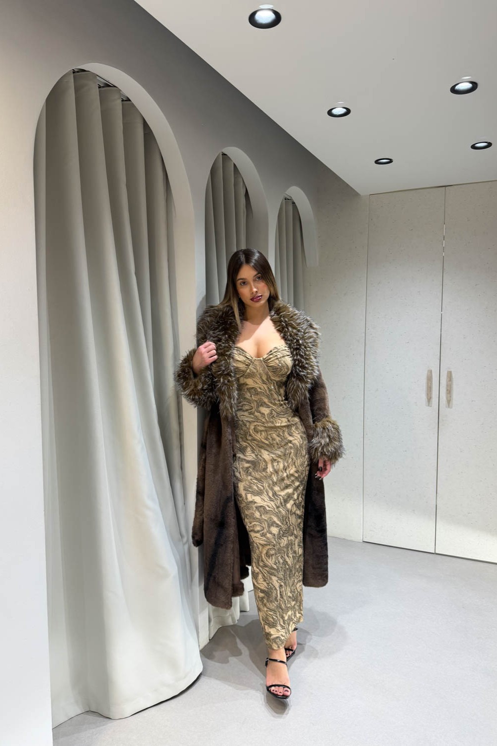 Γούνα Καφέ Ombre