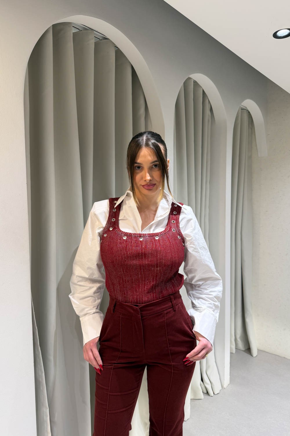 Μπλούζα Γυαλιστερή Αμάνικη