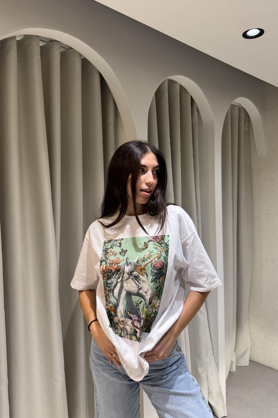 T-shirt Horse and Flowers