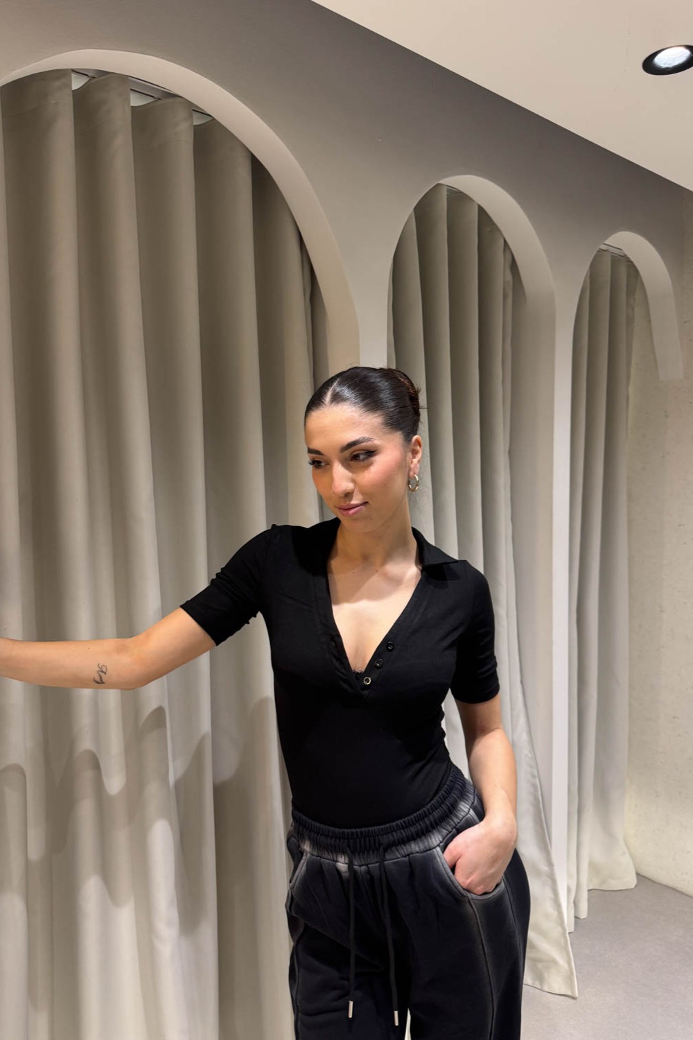 Κορμάκι Κοντομάνικο με Κουμπιά