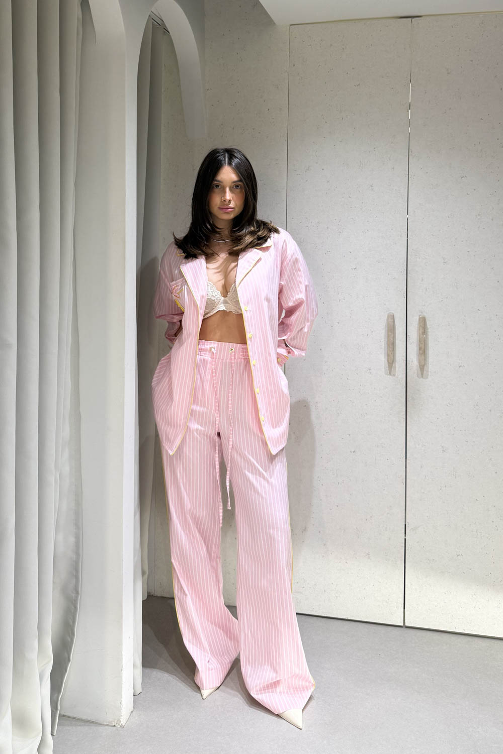 Παντελόνι Ροζ Ριγέ