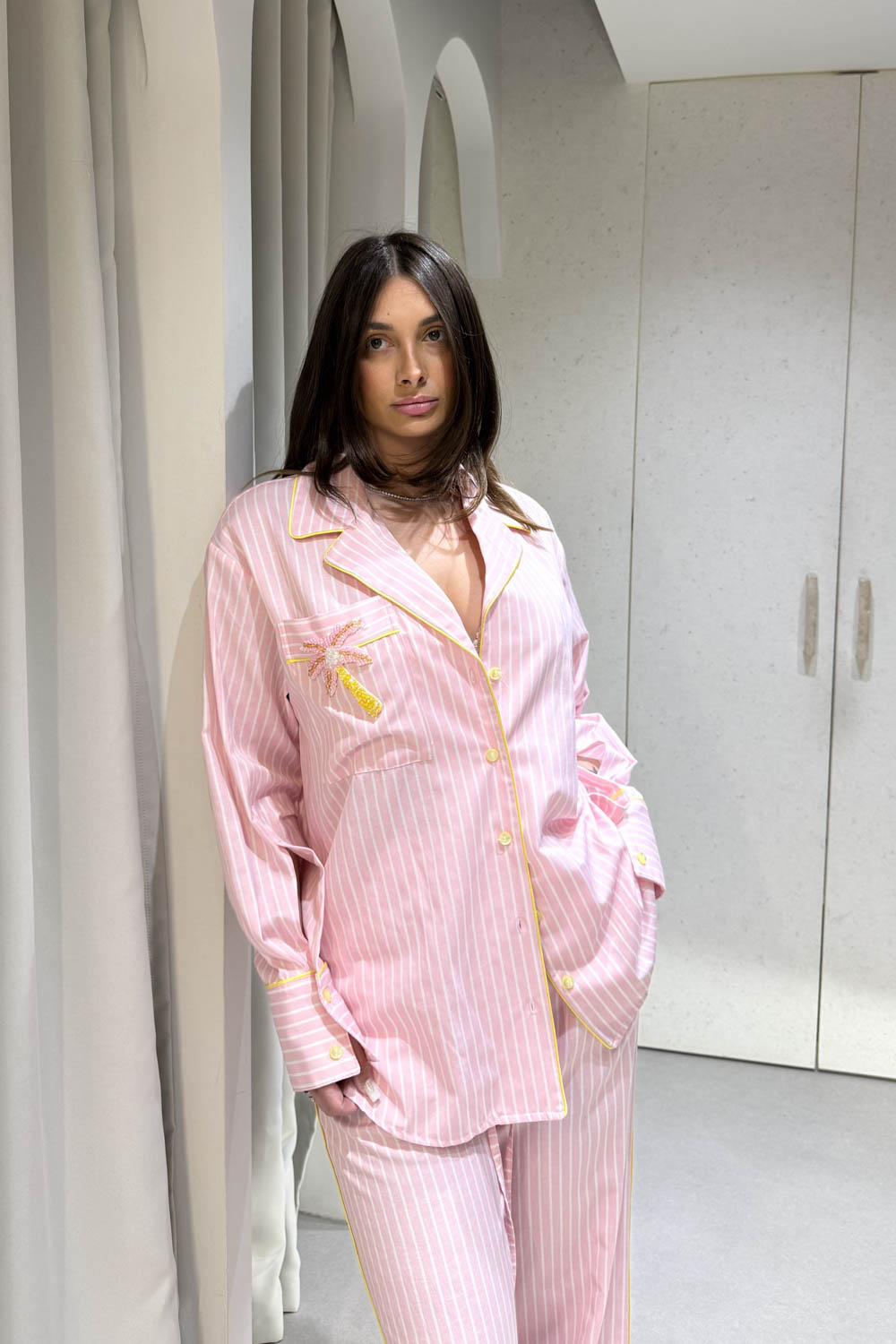 Πουκάμισο Ροζ Ριγέ