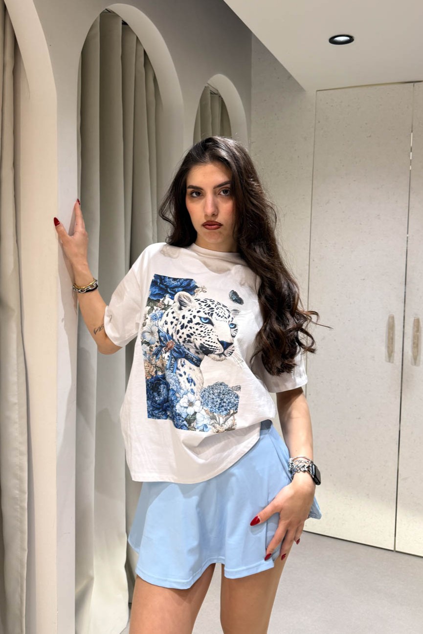 T-shirt Blue Tiger