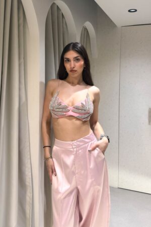 Μπούστο Ροζ με Strass